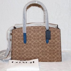 NWT COACH Charlie Carryall in Colorblock Signature Canvas Tote Bag Purse